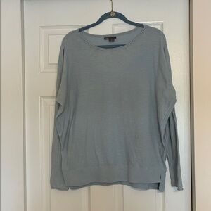 Vince Light Blue Cotton Long Sleeve Top